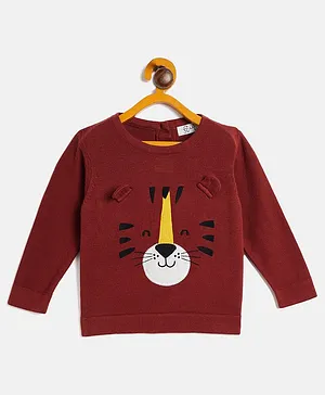 JWAAQ Kids Unisex Winter Full Sleeve Sweater-Rust