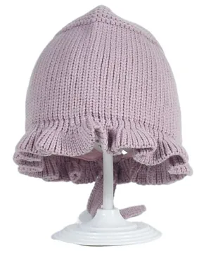 Kidofash Floral Embroidered Winter Cap - Purple