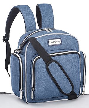 Babyhug Multipurpose Backpack Style Diaper Bag - Blue