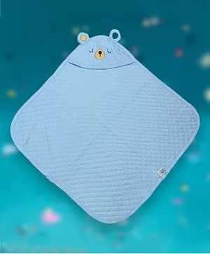 Tinycare Teddy Design Baby Hooded Towel L 75 x B 75 cm - Purple