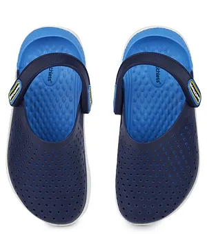 Toothless  Perforated Slingback Clogs - Blue