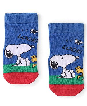 Cute Walk By Babyhug Paw Patrol Anti Bacterial Ankle Length Terry Socks- Blue