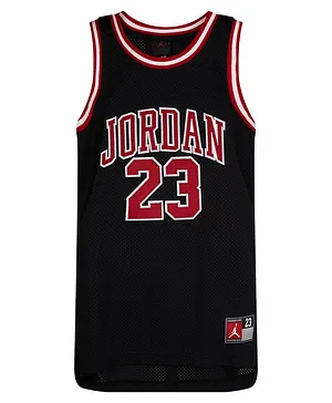 Jordan Sleeveless 23 Number Printed  Jersey Tee - Black