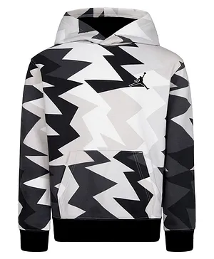 Jordan Full Sleeves  MJ Flight MVP  French Terry AOP Pullover Hoodie - Black