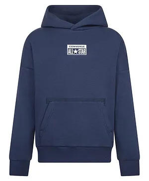 Converse Full Sleeves All Stars Relaxed Fleece Pullover Hoodie - Blue