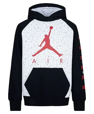 Jordan Full Sleeves Jumpman Air Speckle Hooded Pullover - Black