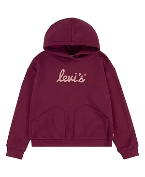 Levi's® Full Sleeves  Poster Logo Hoodie - Purple