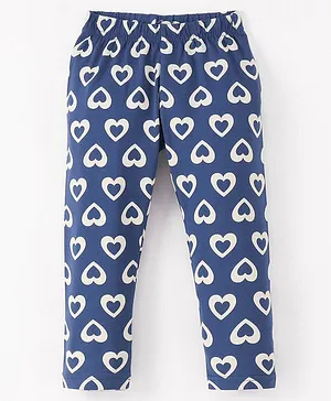 Ollypop Sinker Full Length Leggings Heart Printed - Whale Blue