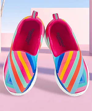 Kazarmax Roman Striped Slip On Shoes - Multi Colour