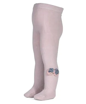 Kidofash Bow Applique Stockings -Pink