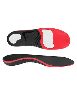 Dr Foot High Arch Support Insoles Extra Small- Red & Black