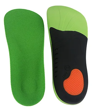 Dr Foot Orthotics with  Arch Support Pain Relief Insole Large- Green & Black