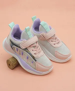 FEETWELL SHOES Coloured Abstract Embossed  Sneakers - Pink