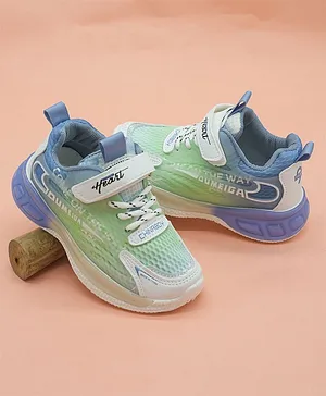 FEETWELL SHOES Ombre Gradient Sneakers - White &  Green