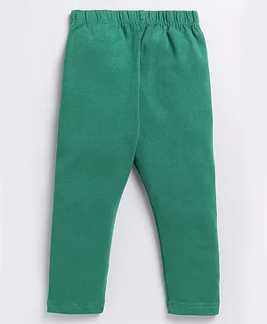 M'andy Knit Lycra Solid Leggings - Green