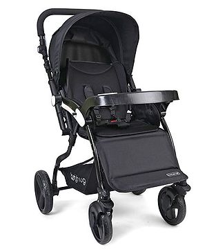 Babyhug Joy Ride Stroller With Reversible Handle - Black