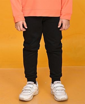 Anthrilo  Fleece Solid Joggers - Black