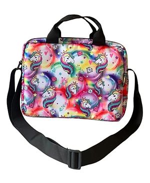 Happy Hues Kids iPad Bag with Handle & Adjustable Shoulder Strap- 3 Compartments