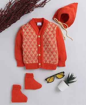 Harvest Color Block Knit Sweater, color blocks orange 