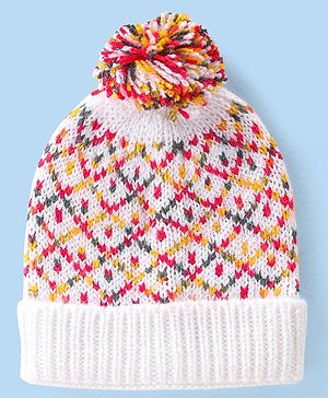 Babyhug Woollen Cap Argyle Design - Multicolour