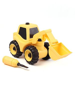 Babyhug DIY Construction Excavator with Screw Driver - Yellow