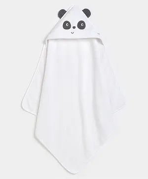 Mothercare Hooded Towel Panda Print L 75 x B 75 cm - White