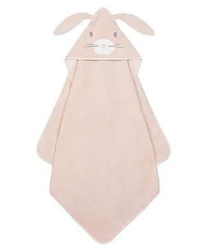 Mothercare Hooded Towel Bunny Print L 75 x B 75 cm - Pink
