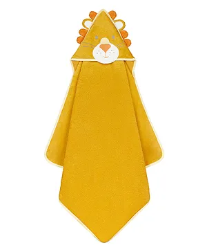 Mothercare Hooded Towel Lion Print L 75 x B 75 cm - Yellow