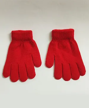 Kid-O-World Solid Uniform Gloves -  Red