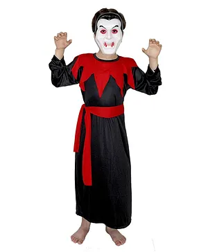 Kaku Fancy Dress Theme Full Sleeves California Halloween Vampire Dracula Gown Costume For Boys - Black
