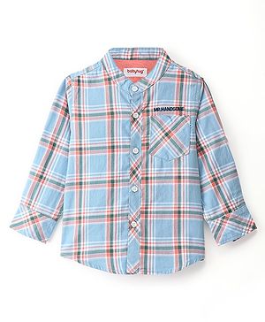 Babyhug Cotton Woven Full Sleeves Checks Shirt - Blue