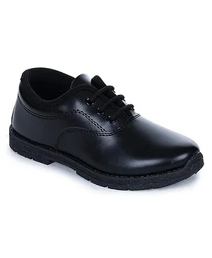 LIBERTY Solid Laced Up School Shoes - Black
