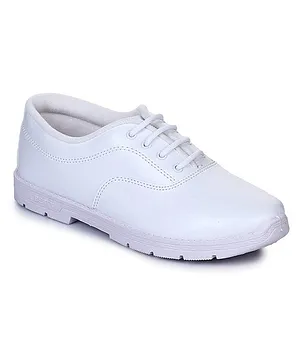 LIBERTY Solid Laced Up School Shoes - White
