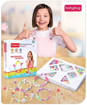 Babyhug DIY Pastel Beads Jewellery Making Kit - Multicolour