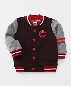 Babyhug Full Sleeves Sweatshirt East 2010 Patch - Brown