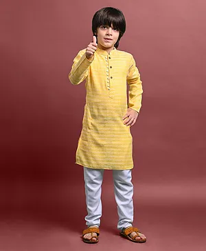 VESHAM Full Sleeves Diamond Designed Embroidered Kurta Pyjama Set - Aqua Blue