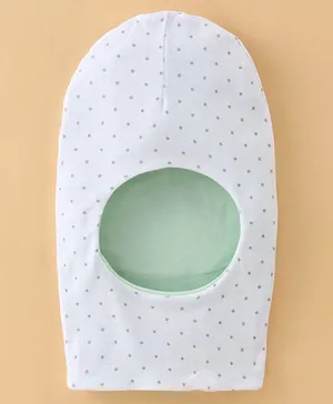 Ben Benny Cotton Reversible Monkey Cap Polka Dots Print Green -  Diameter 10 cm