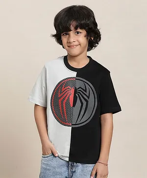 Spiderman T-Shirt Kids Boys 2-12 Years Top Tee Short Sleeve T-Shirt Black  Green