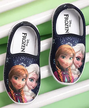 Kidsville Disney Princess Featuring Frozen Elsa & Anna Printed Shoes - Navy Blue