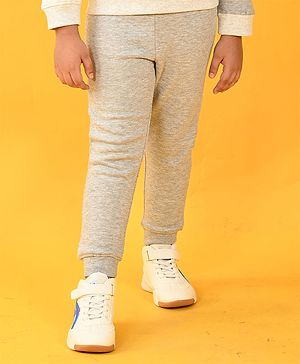 Anthrilo Self Designed Fleece Joggers - Grey