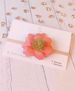 Little Tresses Designer Flower Detailed Headband - Mauve Pink