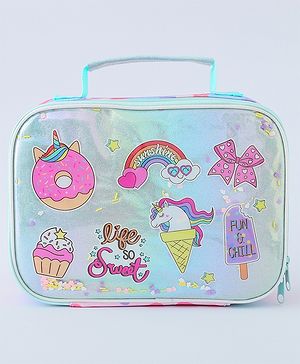 Pine Kids Utility Pouches Unicorn Print - Green