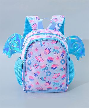 Babyhug Fashion Backpack with Wings - Blue