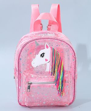 Babyhug Unicorn Fashion Backpack  Free Size - Pink