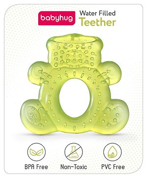 Babyhug Water Filled Teddy Shape Teether - Green