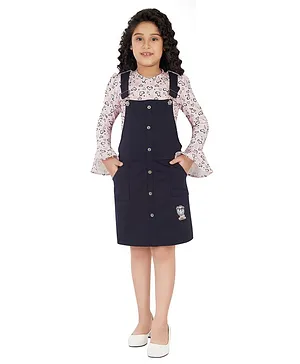 Buy Navy Blue Dungarees &Playsuits for Girls by Peppermint Online