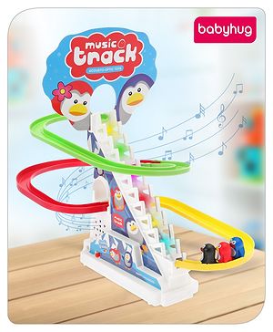 Babyhug Happy Penguin Track Set with Music and Light  - Multicolour