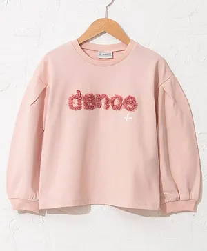 LC Waikiki Full Sleeves Dance Text Applique Detailed Ballet Top - Pink