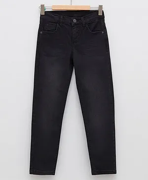 LC Waikiki Solid Button Down Jeans - Black