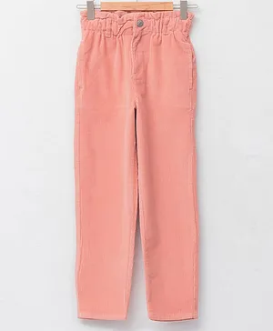 LC Waikiki Cotton Elastane Basic Button Down  Corduroy  Trousers     - Pink